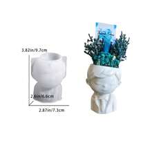 Matriță de rășină DIY pentru băieți, matriță de decor pentru casă, vază de flori, rășină epoxidică, ipsos, matriță de silicon