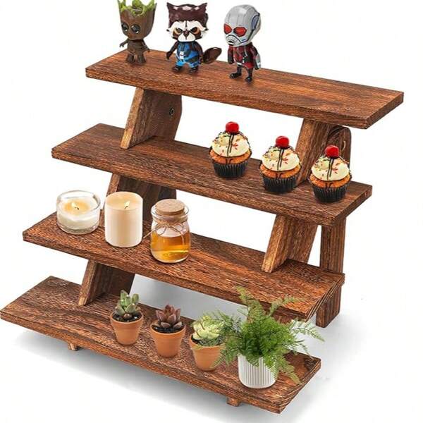 1 Piece Of Wooden Display Stand, Wooden Paper Cupcake Stand Without Tools, Simple Stand For Showcasing Ideal Craftsmanship, Popular Shelves, Tables, Display Stand Supplier, Wooden Stand