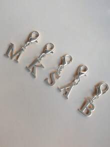 A-Z Letter Keychain - Elegant Silver Metal Letter Keyring With Lobster Clasp, Zinc Alloy Material Durable, Suitable For Vacation, Date, Beach, Shopping, Commuting And Study, Ideal For Wallet, Backpack And Car Keys - Birthday Gift And Key Accessory | Chic Keychain | Metal Keychain, Best Match For Spring/Summer - Multicolor - View 4