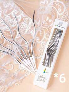 6/18/36 件金色/银色/玫瑰金/多色螺旋蜡烛，高品质生日派对蛋糕装饰蜡烛，适用于生日、派对、婚礼、节日、生日蜡烛、生日装饰、生日快乐、蛋糕蜡烛、房间装饰礼物、圣诞节、毕业礼物 - 彩色 - 查看 15