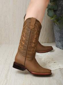 Bota Rodeo Para Dama de Piel De Bovino Marca BDP  Cowboy    Vacaciones - ARENA - Ver 4