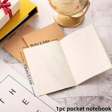 3pcs/2pcs/1pc Kraft Paper Pocket Notebooks - Perfect For Travel, School And Office - Unlined/Lined Pages - Diary, Memo Pad - Brown Cover, Back To School Supplies, Compact Pocket Notebook, Memo Pad, Writing Journal