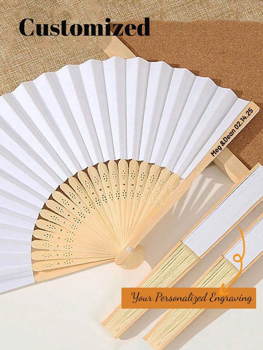 定制名称 LOGO 白色婚礼纸扇、白色邀请卡、白色经典 DIY 纸扇、圣诞节、装饰性高品质定制、个性化、独特理想礼物送给男朋友、女朋友周年纪念日、情人节、母亲节、婚礼、乔迁母亲节毕业典礼、定制、个性化、独特、理想礼物送给他、周年纪念日、情人节、母亲节、婚礼、乔迁、定制婚礼工艺品、温馨氛围 - 彩色 - 查看 1