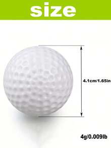 一包20个白色42毫米空心高尔夫练习球，PE吹塑成型，无孔，适用于室内训练、宠物玩具、圣诞节礼物