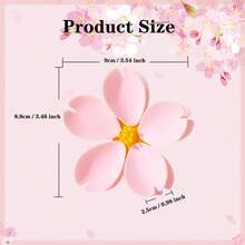 5pcs Cute Sakura Magnetic Memo Clips Set With 3D Flower Holder, For Office Whiteboard, Desk Organizer & Photo Display, Kawaii Home Office Supplies, Aesthetic Room Decor