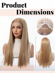 13*3.5 HD Former Lace Long Straight Hair Wig Multicolor 22-Inch Female Wig Synthetic Heat-Resistant Wig Perfect For Elegance And Naturalness For Holiday Travel Parties Cosplay Music Festivals Everyday Gifts Ready To Wear,The Perfect Holiday Gift For Girls, A Halloween Wig