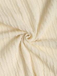 Autumn/Winter New Arrival Mature Casual Classic Wheat Ear Striped Textured Fitted Long Sleeve T-Shirt