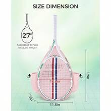 Tennis Bag Water Resit Tennis Backpack For Women Men Quilted Crossbody Sling Design For Tennis Pickleball Badminton Rackets - Pink - View 2