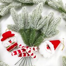 12/24 piezas de ramas artificiales de cedro, recortes de agujas de pino navideñas, adecuadas para rellenar árboles de Navidad, plantas de Navidad de plástico, árboles de Navidad DIY, manualidades de invierno, guirnaldas florales, arreglos florales, adecuadas para decoración de múltiples ocasiones, naturales y realistas, hermosas y versátiles, textura clara, fijación de color estable, alta simulación, decoración de bodas, decoración del hogar, escenario de hotel, accesorios de fotografía