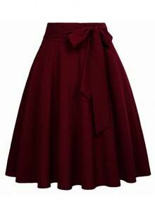 Midi Skirt Gode Envelope Evangelical Fashion - Burgundy - View 1