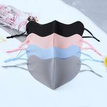 1 pieza, Máscara facial UV, Máscara facial protectora solar, Máscara refrescante con UPF 50+ transpirable, Máscara reutilizable de una sola capa de tela fresca y cómoda, lavable y transpirable