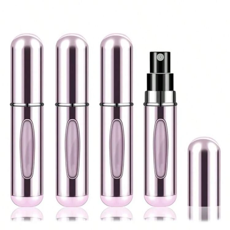 1/5/10 chiếc, Bình xịt nước hoa 5ml có thể nạp lại, Bình nước hoa du lịch cầm tay, Bình xịt nước hoa, Lọ đựng mẫu nước hoa mini - Hồng - Xem 1