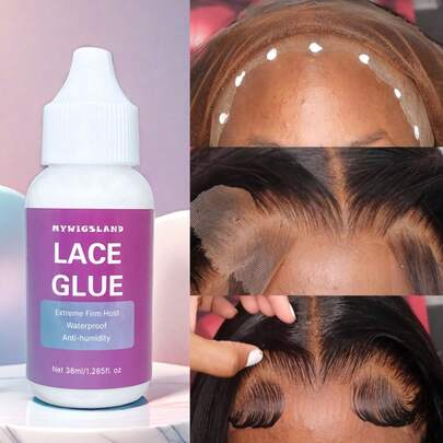 Strong Hold Waterproof Lace Glue For Wigs, Lace Wig Adhesive For Hair Bonding And Lace Glue Remover