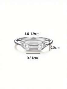 1 klassischer minimalistischer S925 Moissanit Damenring, geeignet für Verlobungsfeiern, Partys, täglichen Gebrauch, Jahrestage, Valentinstag Geschenke