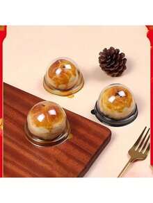 20 件/50 件/100 件带透明盖的塑料烘焙容器 - 蛋糕、巧克力、糕点包装盒、生日、结婚礼物、烘焙工具和厨房配件