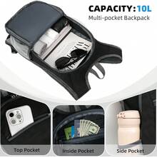 Small Travel Backpack - Lightweight & Foldable, 10L Capacity, Packable & Camping Hiking Daypack For Women & Men (Black)