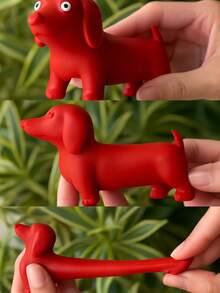 Brinquedo Apertar Squishy Hamburguer Morango Banana Cheiro Unicórnio Cachorrinho Anti Stress Modelar Macio Mochi - Cachorro - Visão 4