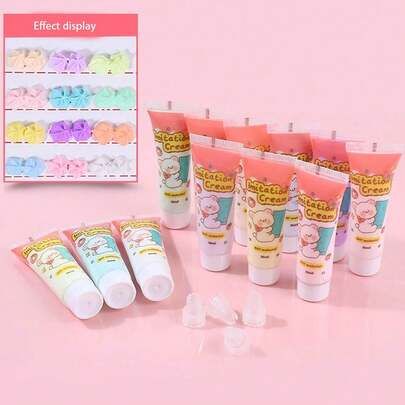 1/3/5 Pcs DIY Cream Glue Kit - Colorful Tubes For DIY Hairpins, Combs, Photo Frames, And Phone Cases - Perfect Gifts And Craft Supplies For Craft Lovers | Vibrant Glue Tubes | Decorative Glue And Craft Supplies