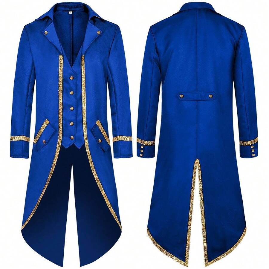 Men Cosplay Clothing - Blue - View 1