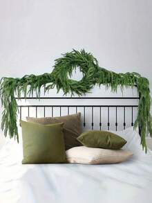 1pc Artificial Norfolk Pine Vine Garland - Realistic Texture Faux Greenery With Flexible Rubber Material For DIY Christmas Wreaths, Wall Decor, Staircase Railing - UV Resistant All Weather Indoor Outdoor Decor For Fireplace Mantel, Front Door, Restaurant Home Decor Christmas Decorations Room Decor