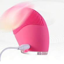 Electric Facial Cleanser, Facial Cleansing Brush, Facial Scrubber, Beauty Deep Cleansing Sucker, Blackhead Remover, Electric Deep Cleansing, Facial Cleansing Brush Suitable For Both Men And Women, Rechargeable Model - 粉色 - 查看 7