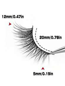 7 Pairs Half Eyelashes Cat Eye False Eyelashes Fluffy & Soft 3D Effect Faux Mink Lashes Soft And Natural Makeup Look - Cat Eye Lashes - View 3