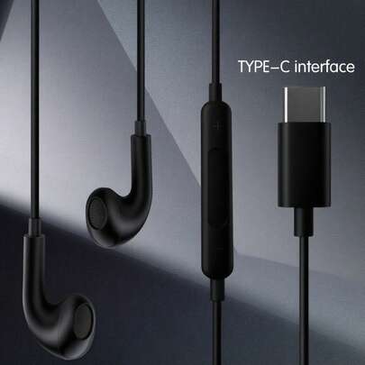 Tai nghe nhét tai có dây USB Type C bán buôn 120CM, tai nghe điện thoại di động có micrô, tai nghe nhạc và tai nghe nhét tai, nhiều kiểu dáng để lựa chọn