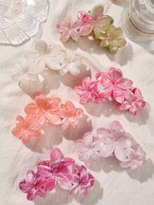 6 chiếc kẹp tóc họa tiết hoa đá cẩm thạch chuyển màu thanh lịch bằng nhựa ABS, thích hợp cho bãi biển, phong cách Bohemian, thời trang xuân/hè thu kẹp tóc mùa thu kẹp tóc kẹp tóc kẹp tóc cho trang phục mùa đông cho kỳ nghỉ dành cho phụ nữ - Nhiều màu - Xem 4