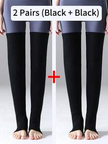 1-3 Bộ 75cm Quần tất chân dệt kim dài thời trang ấm áp dành cho người lớn dành cho nữ, Quần tất chân mùa đông, Quần tất bảo vệ chân cao đến đầu gối mềm mại và thoải mái cho các hoạt động hàng ngày, tiệc tùng, tập yoga, múa ba lê, khiêu vũ Latin và làm quà tặng cho gia đình và bạn bè Quà tặng Giáng sinh - Nhiều màu - Xem 9