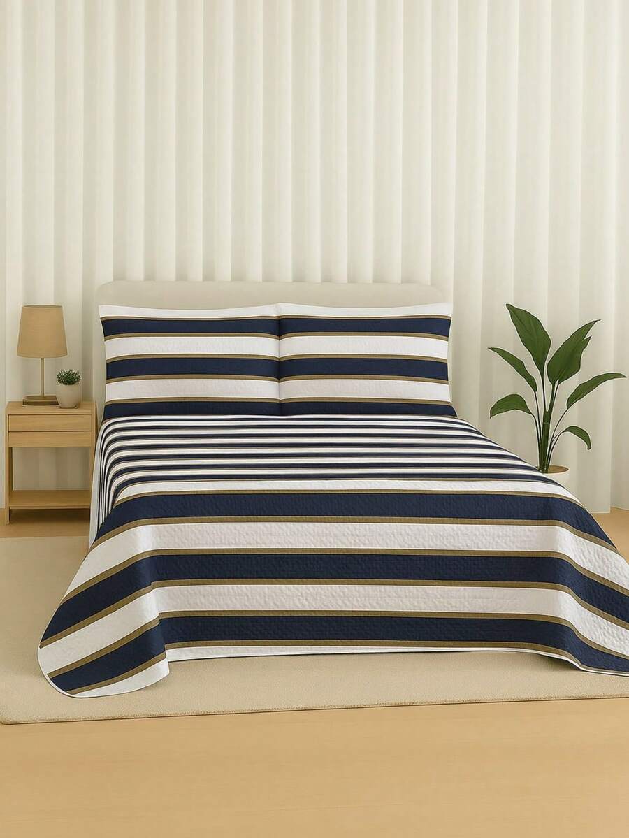 Piquet Favinho 3-Piece Bedspread With Pillowcase - 寶藍色 - 查看 1