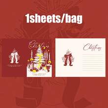1 Set Christmas Card, Christmas Candlelight Ode Series, Exquisite Christmas Greeting Gift Message Card - Multicolor - View 14