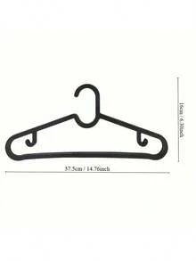 20/10 Pcs Non-Slip Ultra-Thin Plastic Hangers, Versatile Clothes Drying Racks For Clothing Stores, Stylish Black/White Design, Maximize Wardrobe Space, Sturdy Notched Hangers For Secure Storage, Durable Load-Bearing Capacity, Ideal For Laundry Rooms, Perfect For Adult Coats, Suits, Shirts, Dresses, Essential For Holiday Organization, Perfect Gift For Valentine's Day, Mother's Day, New Year, And Valentine's Day, Enhance Your Closet With Functional Elegance, Optimize Your Space With These Must-Have Hangers For Every Season. - Multicolor - View 4