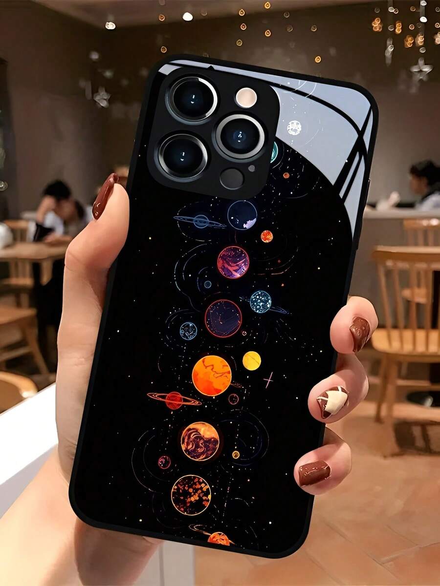 New Glass Case With Starry Sky And Planetary Pattern - Stylish Anti-Fouling Design. Suitable For Compatible With Samsung Galaxy S20/21/22/23/24/25 Ultra/FE+,S10/10E+,NOTE9.20,20ULTRA,A71/56/55/54/53/52/51/36/35/34/32/26/25/24/26/16/15/14/06/05/05S/03S, As Well As Compatible With IPhone17,17Air,17pro,17pro Max,16, 15, 14, 13, 12, 11, PRO MAX, As Well As,PLUS, Is A Thoughtful Birthday Gift For Girlfriend, Boyfriend And Friends. - Nhiều màu - Xem 1
