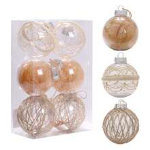 6PCS Christmas Ball Ornaments Set With Top Tier Surface Finishing Processes Decoration Suitable For Weddings Engagements Home Decor Christmas Decorations Room Decor Winter Christmas Decorations Home Christmas Gifts Christmas Decor