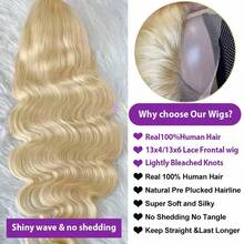 Body Wave 30 40 Inch 613 Blonde Hd Transparent Lace Frontal Brazilian Color 13x6 13x4 Lace Front Human Hair Wigs - S613 - View 7