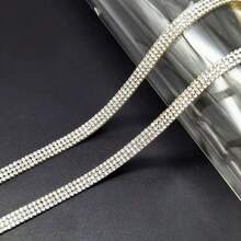 Bling Car Trim Strips, Bling Car Trim Strips, Rhinestone Strips For Car Dashboard Decoration Glitter Interior Exterior Accessories Automotive Diamond Inlaid Decorative Strip DIY 1pc - Multicolor - View 21