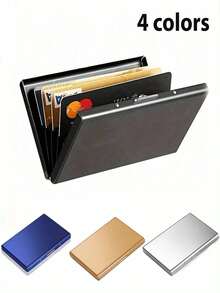 Stainless Steel Card Holder Men's High-End Stainless Steel Card Holder Wallet Card Holder Card Holder Credit Card Bank Card Wallet Business Card Box For Men Wallet Mini Wallet Purse Wallet Money Wallet