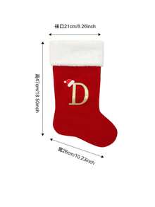 Large Christmas Stocking, Christmas Decoration English Letter Small Pendant, Letter Socks, Cartoon Gift Bag For Children