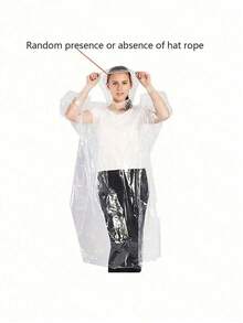 1/5/10/15 piezas Ponchos de lluvia desechables de uso intensivo con capucha, capas de lluvia impermeables portátiles adecuadas para viajes, actividades al aire libre, artículos de viaje desechables transparentes de un solo uso, necesidades de hotel, artículos esenciales para exteriores, suministros para habitaciones, viajes a la playa, tamaño mini, artículos desechables para el período, accesorios de baño