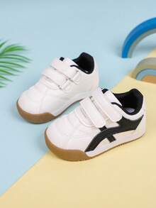 2025新款童鞋，女童运动鞋，男童休闲运动鞋，幼儿软底学生版，简约设计 - 白色 - 查看 4