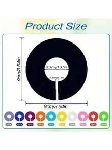 10pcs Reusable Wardrobe Dividers, Closet Organizer Labels, Space-Saving Wardrobe Partitions, Round Clothing Size Separators, Suitable For Retail Stores And Home Use - Multicolor - View 3