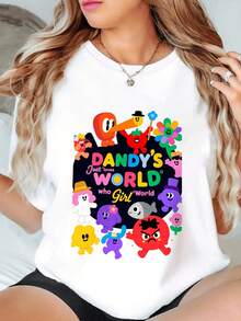Dandy's World Costume For Girl T-Shirt - 白色 - 查看 2