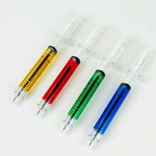 قلم حبر بشكل إبرة حقن عشوائي الألوان، قرطاسية للطلاب والمكتب، قلم توقيع - متعدد الألوان - مشاهدة 6