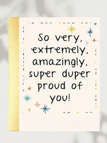 1pc Proud Of You Card For Him Her, Graduation Card, Well Done Card, Encouragement Card, Promotion Card, Exam Pass Card, New Job Congratulations Card Gift, Super Proud Of You Proud Of You Card For Him Her, Graduation Card, Well Done Card, Encouragement Card, Promotion Card, Exam Pass Card, New Job Congratulations Card Gift, Super Proud Of You - Multicolor - View 9