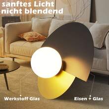 壁灯 室内壁灯 卧室 - 卧室灯 黑金复古壁灯 玻璃和金属 现代设计 E14 圆形楼梯灯 适用于门厅 床 走廊（无灯泡） - 半圓款 - 查看 5