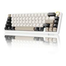LexonTech Bàn phím cơ chơi game không dây ATTACK SHARK X66 có núm vặn, ba chế độ USB-C/BT5.0/2.4G, gắn miếng đệm RGB 60%, phím PBT in bên hông, công tắc Strawberry có thể thay nóng - Nhiều màu - Xem 12