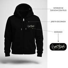 Set de 2 Piezas Pants para Mujer Afelpado Nueva Temporada, Conjunto de Moda, Sudadera con Capucha, Pants Ajustado - Negro - Ver 3