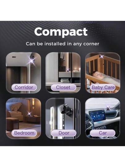 Small Wireless WiFi Camera Hidden Spy Security Cameras,Mini Nanny Cam Slimme Home, Pet Dog Baby Indoor Outdoor 1080P Remote Portable, Phone APP Room view 5