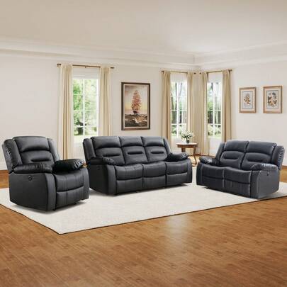 EBELLO Power Recliner Chair, Oversized Electric Reclining Chair With Thick Cushion, USB Charge Port, Comfortable Single Sofa For Living Room