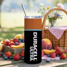 1 Pc 20oz Insulated Tumbler, Duracell Ultra Battery Power Check Design, Includes Straw & Cleaning Brush, Double-Walled Stainless Steel Cup For Hot/Cold Drinks, Leak-Proof & , Perfect Gift For Technicians & Tech Lovers, Ideal For Staying Charged & Hydrated At The Office Or Workshop. - 1個 - 查看 7